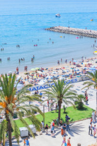 Sitges beach, Sitges, Costa Dorada, Catalonia, Spain Sitges beach, Sitges, Costa Dorada, Catalonia, Spain
